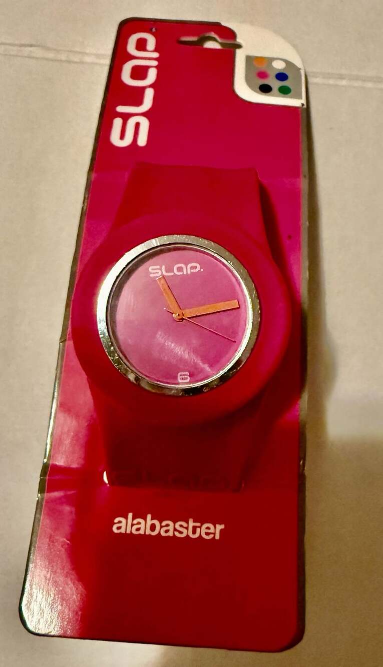 Slap Watch Alabaster Pink Silicone Slap Band Quartz Analog Watch
